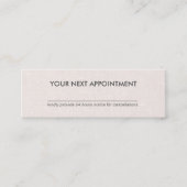 Professionele minimalistische Linen Mini-benoeming Mini Visitekaartje (Voorkant)