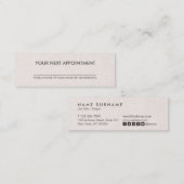 Professionele minimalistische Linen Mini-benoeming Mini Visitekaartje (Voorkant / Achterkant)