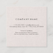Professionele minimalistische Linen Square-logo Vierkante Visitekaartje (Achterkant)