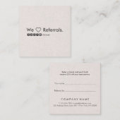 Professionele minimalistische Linen Square verwijz Vierkante Visitekaartje (Voorkant / Achterkant)