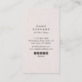 Professionele minimalistische Linen verticale Beno Visitekaartje (Achterkant)