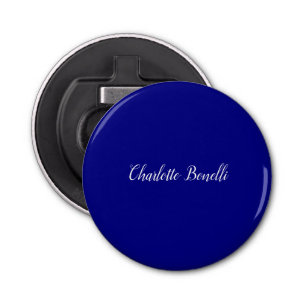 Professionele minimalistische marineblauw button flesopener