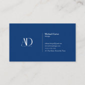 Professionele minimalistische marineblauw Logo Visitekaartje (Voorkant)