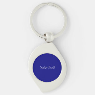 Professionele minimalistische marineblauw sleutelhanger