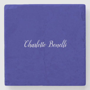 Professionele minimalistische marineblauw stenen onderzetter