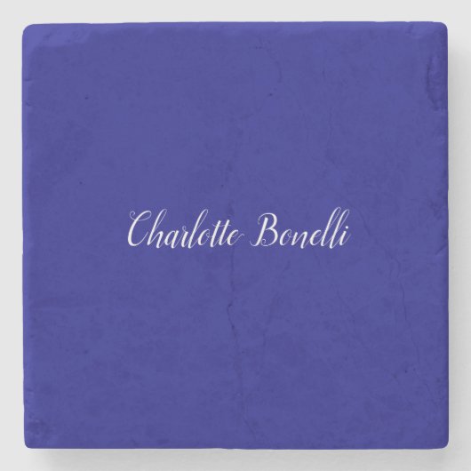 Professionele minimalistische marineblauw stenen onderzetter (Voorkant)