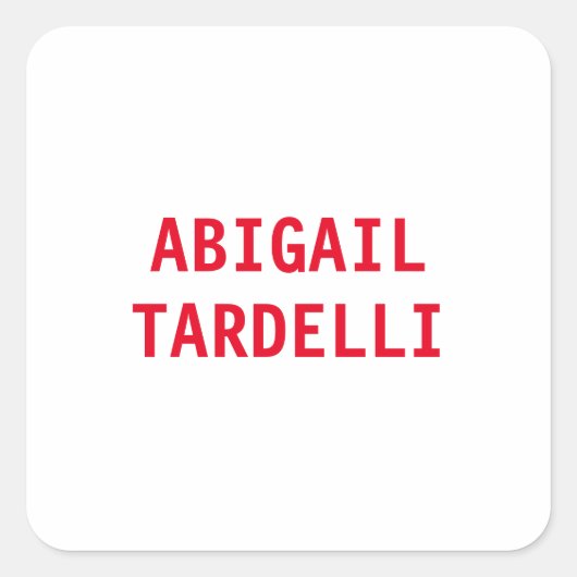 Professionele minimalistische moderne, aangepaste vierkante sticker (Voorkant)