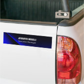 Professionele, minimalistische, moderne blauw add- bumpersticker (Op Truck)