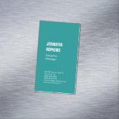 Professionele minimalistische moderne blauw groen magnetisch visitekaartje (Voorbeeld)