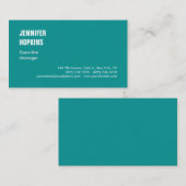 Professionele minimalistische moderne blauw groen visitekaartje (Voorkant / Achterkant)