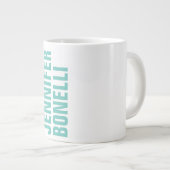 Professionele minimalistische moderne blauw wit vo grote koffiekop (Voorkant rechts)