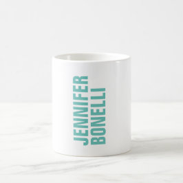 Professionele minimalistische moderne blauw wit vo koffiemok