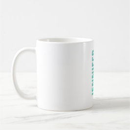 Professionele minimalistische moderne blauw wit vo koffiemok