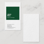 Professionele minimalistische moderne bos groen wi visitekaartje (Voorkant / Achterkant)