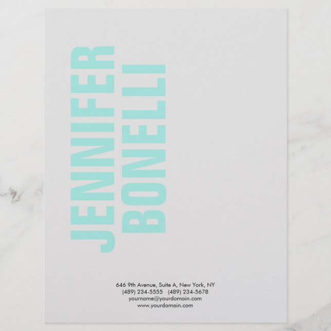 Professionele minimalistische moderne gewaagde bla briefhoofd (Voorkant)