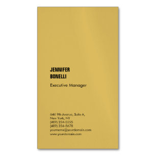 Professionele minimalistische moderne gouden kleur magnetisch visitekaartje