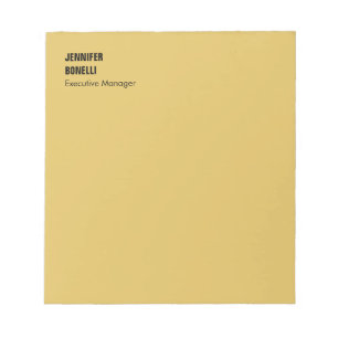 Professionele minimalistische moderne gouden kleur notitieblok