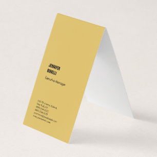 Professionele minimalistische moderne gouden kleur visitekaartje