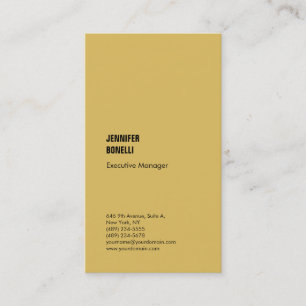 Professionele minimalistische moderne gouden kleur visitekaartje