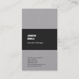 Professionele minimalistische moderne grijze vlakt visitekaartje