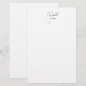 Professionele, minimalistische moderne handschrijf briefpapier (Voorkant / Achterkant)