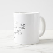 Professionele, minimalistische moderne handschrijf grote koffiekop (Voorkant rechts)