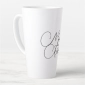 Professionele, minimalistische moderne handschrijf latte mok (Linkerhoek)