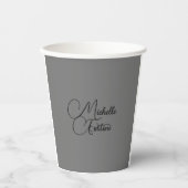 Professionele, minimalistische moderne handschrijf papieren bekers (Voorkant)