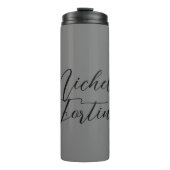 Professionele, minimalistische moderne handschrijf thermosbeker (Voorkant)