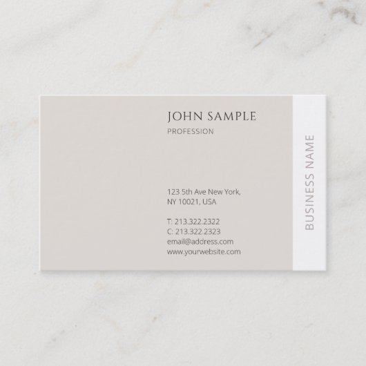 Professionele minimalistische moderne legant rendy visitekaartje (Voorkant)