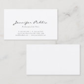 Professionele minimalistische moderne legante plaa visitekaartje (Voorkant / Achterkant)