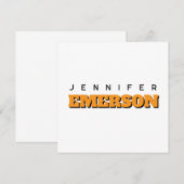 Professionele minimalistische moderne platte kaart (Voorkant / Achterkant)
