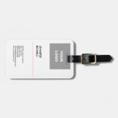 Professionele, minimalistische moderne, profession bagagelabel (Voorkant horizontaal)