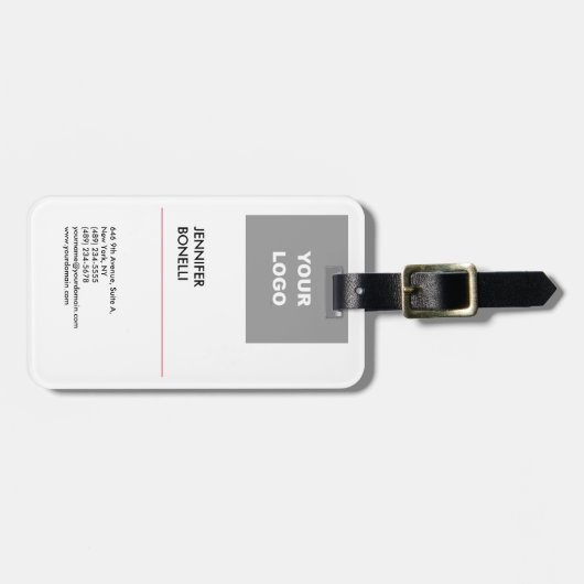 Professionele, minimalistische moderne, profession bagagelabel (Voorkant horizontaal)