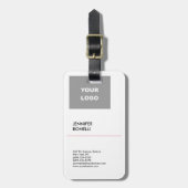 Professionele, minimalistische moderne, profession bagagelabel (Voorkant verticaal)