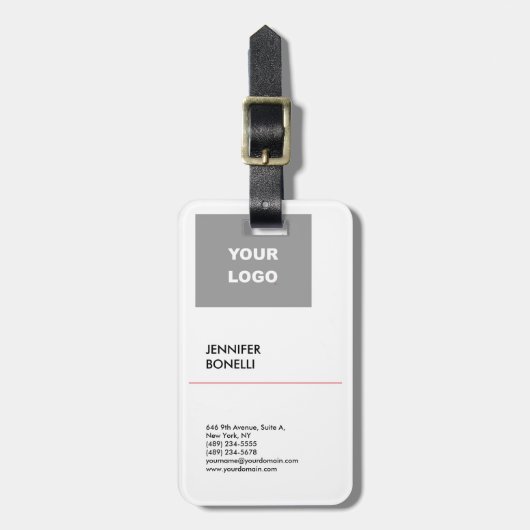 Professionele, minimalistische moderne, profession bagagelabel (Voorkant verticaal)