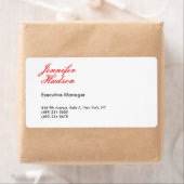 Professionele minimalistische moderne rode kalligr etiket (Insitu)