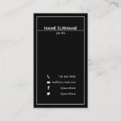 Professionele minimalistische moderne, schone W&W- Visitekaartje (Voorkant)