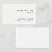 Professionele minimalistische, moderne Sjabloon Visitekaartje (Voorkant / Achterkant)