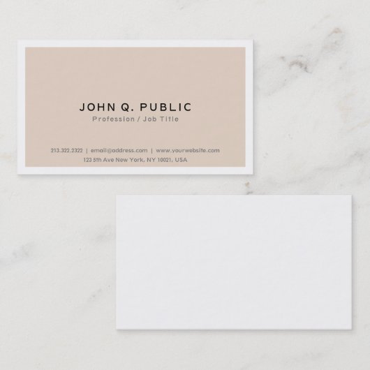 Professionele minimalistische moderne stijlvolle k visitekaartje (Voorkant / Achterkant)