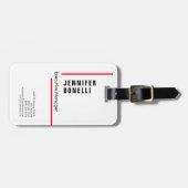 Professionele, minimalistische moderne trendy bagagelabel (Voorkant horizontaal)