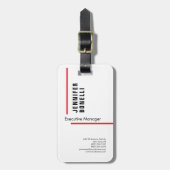 Professionele, minimalistische moderne trendy bagagelabel (Voorkant verticaal)