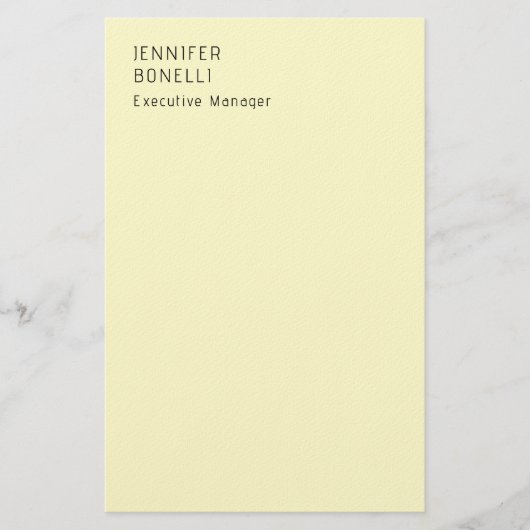 Professionele minimalistische moderne trendy crème briefpapier (Voorkant)