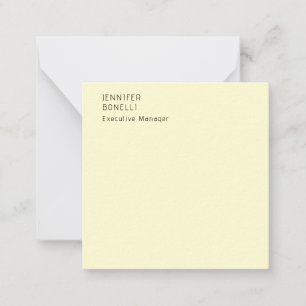 Professionele minimalistische moderne trendy crème notitiekaartje