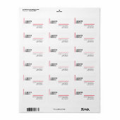 Professionele, minimalistische moderne trendy etiket (Full Sheet)