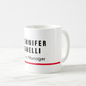 Professionele, minimalistische moderne trendy koffiemok (Voorkant rechts)