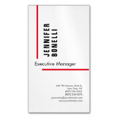 Professionele, minimalistische moderne trendy magnetisch visitekaartje (Voorkant Verticaal)