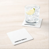 Professionele minimalistische moderne trendy naam kartonnen onderzetters (Insitu)