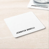 Professionele minimalistische moderne trendy naam kartonnen onderzetters (Schuin)