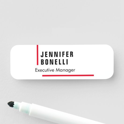 Professionele, minimalistische moderne trendy naamplaatje (In situ)